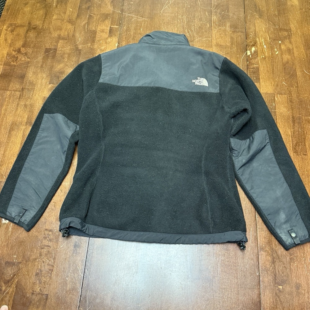 The North Face Women's Black Fleece Jacket‎ Full Zip Logo Size Denali Medium - Picture 4 of 7